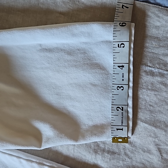 Carole Little white denim jacket  embroidered flowers size 14 - Picture 11 of 12